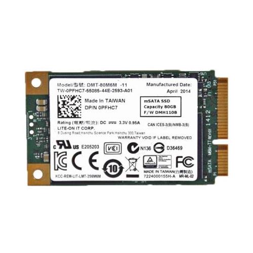 PFHC7 | Dell 80GB MLC PCI Express mSATA Internal Solid State Drive (SSD)