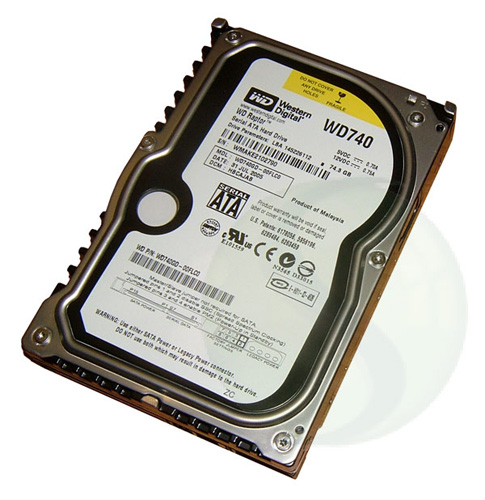 WD740GD | Western Digital wd740gd raptor 74.3gb 10000rpm sata 7pin 8mb buffer 3.5inch low profile (1.0 inch) hard disk drive