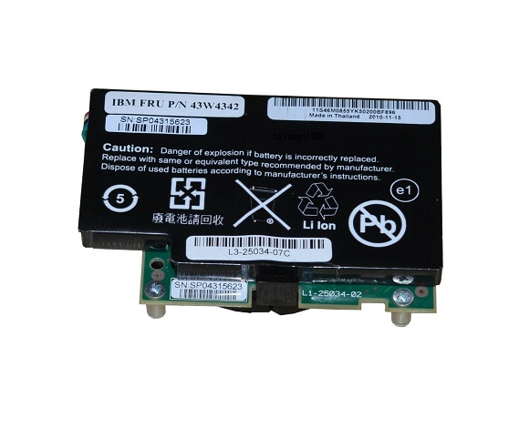 L3-25034-7A | IBM ServerRAID-MR10M Battery M5014 M5015 LSI 9260 8i 9620 4i 9261 9750 9280
