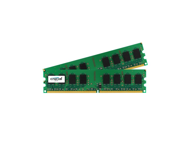 CT798537 | Crucial 4GB Kit (2X2GB) DDR2-1066MHz PC2-8500 non-ECC Unbuffered CL7 240-Pin DIMM Memory