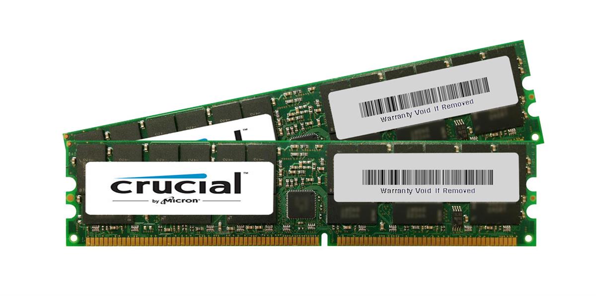 CT508375 | Crucial Technology 2GB Kit (2 X 1GB) DDR-333MHz PC2700 ECC CL2 184-Pin DIMM 2.5V Memory for HP / Compaq ProLiant DL585 Server