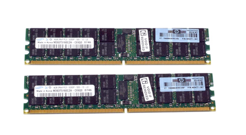 408854-S21 | HP 8GB (2X4GB) 667MHz PC2-5300 ECC DDR2 SDRAM DIMM Memory Kit for ProLiant Server DL185 G5 BL260C G5 DL785 G5