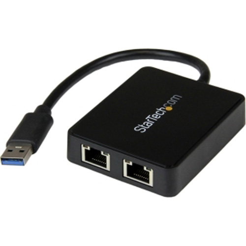 USB32000SPT | StarTech - USB 3.0 To Dual Port Gigabit Ethernet Adapter NIC - NEW