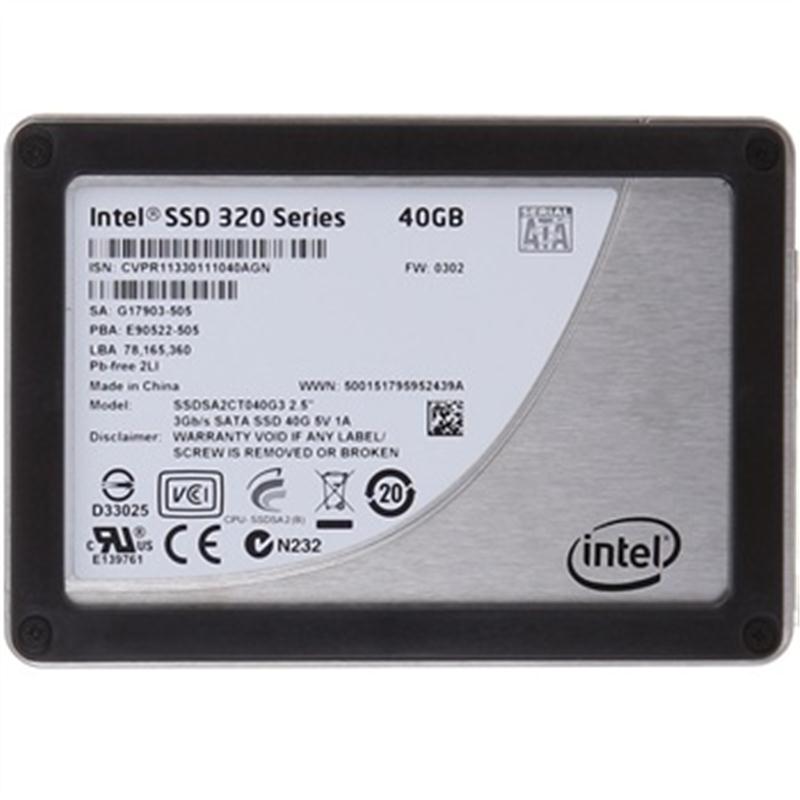 SSDSA2CT040G310 | Intel 320 Series 40GB SATA 3.0Gb/s 2.5 MLC NAND Flash Solid State Drive (SSD)