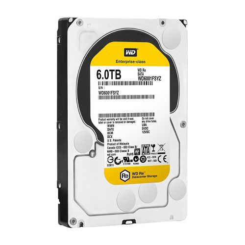 WD6001FSYZ | WD RE 6TB 7200RPM SATA 6Gb/s 128MB Cache 3.5 Internal Hard Drive