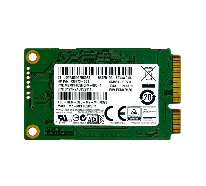 MZMPF032HCFV-000H1 | Samsung 32GB 6GB/s PCI-Express mSATA Solid State Drive (SSD)