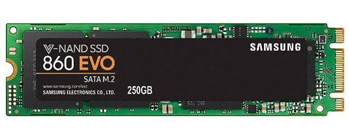 MZ-N6E250BW | Samsung 860 EVO 250GB M.2CARD 2280 SATA 6Gb/s 3D V-NAND Technology Internal Solid State Drive (SSD) - NEW