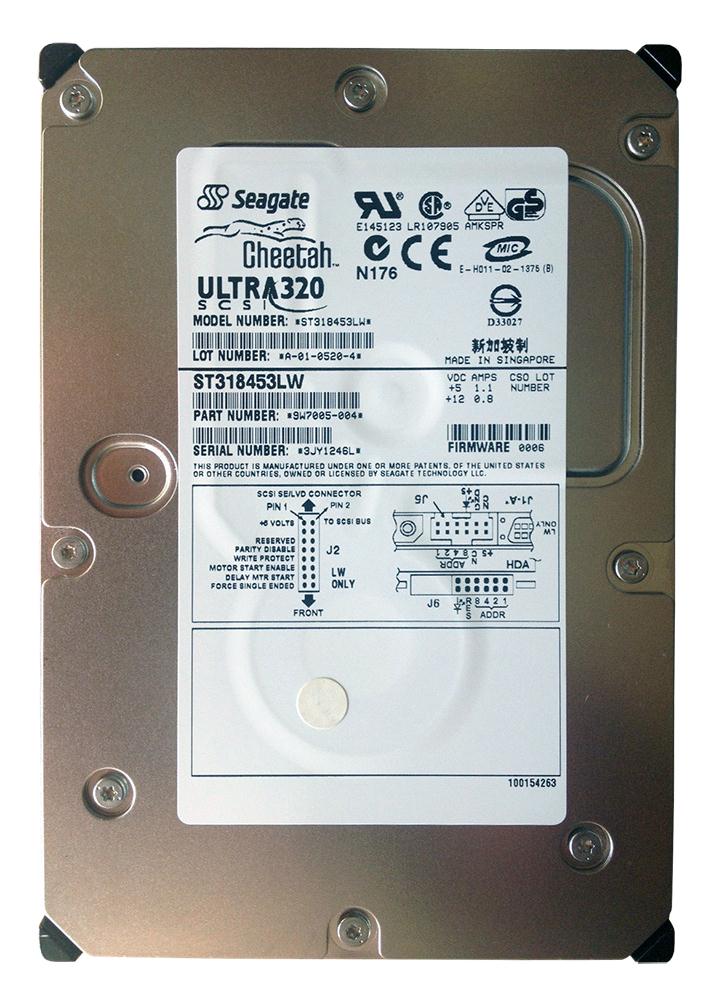 ST318453LW | Seagate 18GB 15000RPM Ultra 320 SCSI 3.5 8MB Cache Cheetah Hard Drive