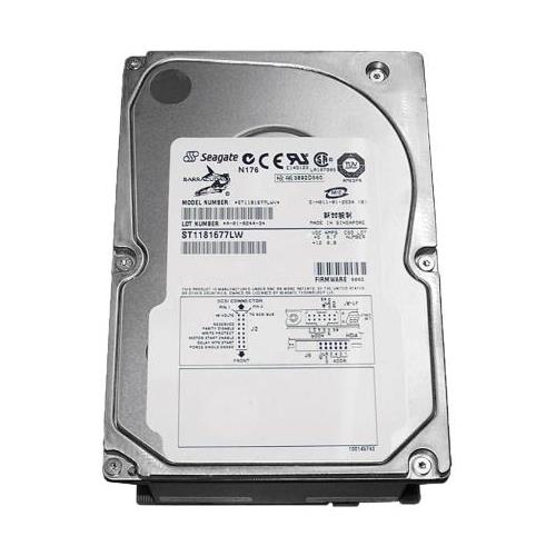 ST1181677LW | Seagate st1181677lw baracuda 180gb 7200 rpm ultra160 68 pin scsi 4mb buffer 3.5 inch half height (1.6 inch) hard disk drive