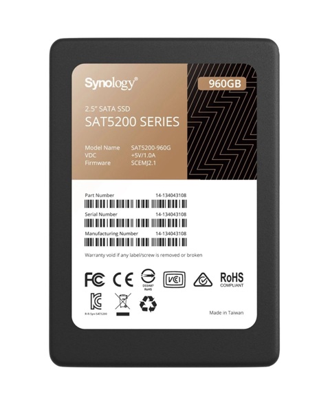 SAT5200-960G | Synology 960gb SATA 6gbps 2.5inch Plp, Internal Solid State Drive SSD - NEW