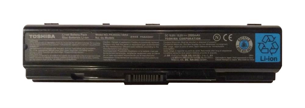 PA3533U-1BRS | Toshiba 6-Cell Notebook Battery For A200 A205 A210 A215 M200 and M205 Series