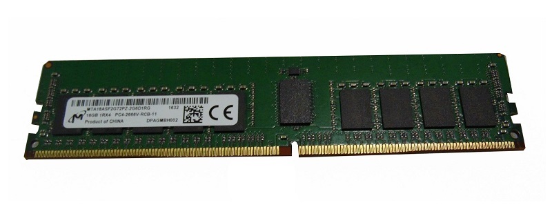 MTA18ASF2G72PZ-2G6 | Micron 16GB DDR4-2666MHz PC4-21300 ECC CL19 288-Pin 1.2V Single Rank DIMM Memory Module