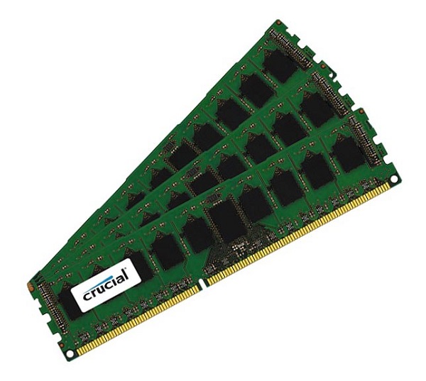 CT3K8G3ERSDD8186D | Crucial 12GB Kit (3 X 4GB) DDR3-1600MHz PC3-12800 ECC Unbuffered CL11 240-Pin DIMM Very Low Profile (VLP) Single Rank Memory