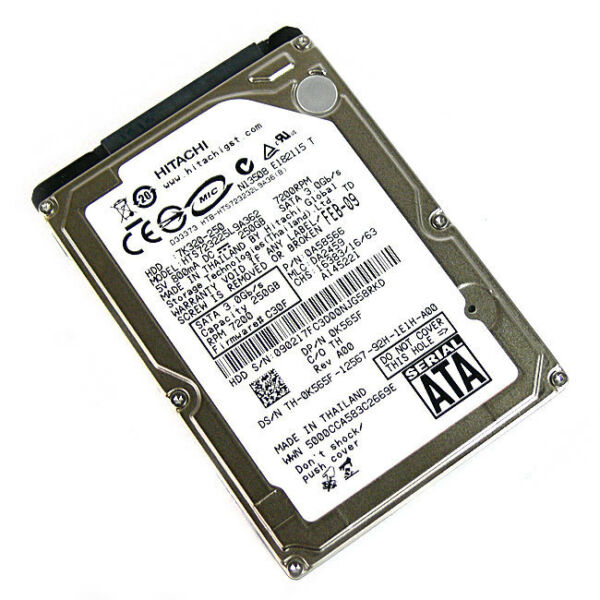 0A78272 | Hitachi 250GB 7200RPM SATA Gbps 2.5 16MB Cache Hard Drive