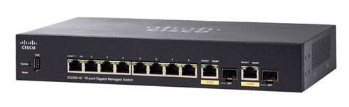 SG350-10SFP-K9 | Cisco 250 Series SG350-10SFP Managed L3 Switch 8 Gigabit SFP-Ports and 2 Combo Gigabit Ethernet/Gigabit SFP-Ports - NEW