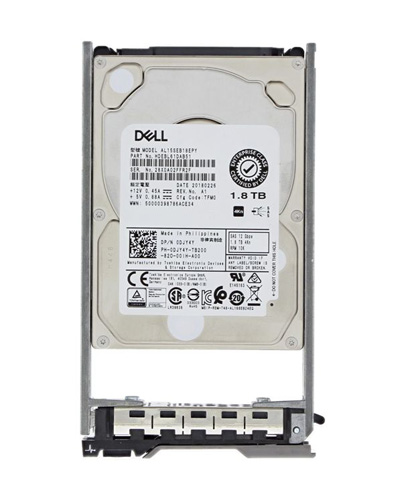 DJY4Y | Dell 1.8TB 10000RPM SAS 12Gb/s 4KN 2.5 Hot-pluggable Hard Drive for PowerEdge Server