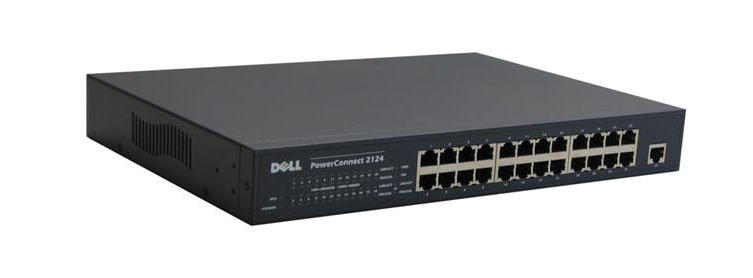 08X156 | Dell PowerConnect 2124 24-Ports Fast 10/100BaseT + 1-Port 10/100/1000BaseT Ethernet Network Switch