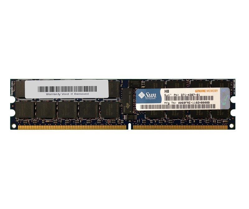 371-4387 | Sun 8GB DDR2-667MHz PC2-5300 ECC CL5 240-Pin DIMM 1.8V Dual Rank Memory Module