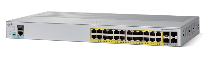 WS-C2960L-24TS-LL | Cisco Catalyst 2960l-24ts-ll Managed Switch - 24 Ethernet Ports And 4 Gigabit SFP Uplink Ports - NEW