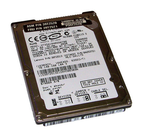 0A25372 | Hitachi 40GB 5400RPM ATA 100 2.5 8MB Cache Hard Drive