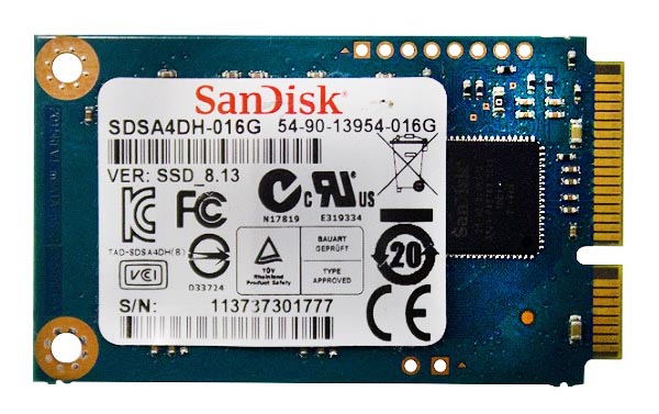 SDSA5DK-016G | Sandisk 16GB mSATA PCI-e Solid State Drive (SSD)