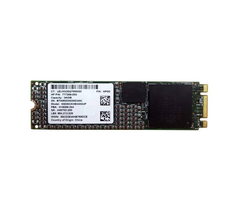 781566-001 | HP 340GB mSATA 6GB/s Read Intensive M.2 2280 Solid State Drive (SSD)