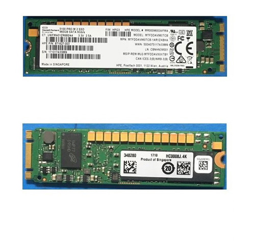 MR000960GWFMA | HPE 960GB SATA 6Gb/s Mixed-use TLC M.2 2280 Digitally Signed Firmware Solid State Drive (SSD)