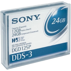 DGD125P//AWW | Sony DDS -3 Tape Cartridge - DAT DDS-3 - 12GB (Native) / 24GB (Compressed)