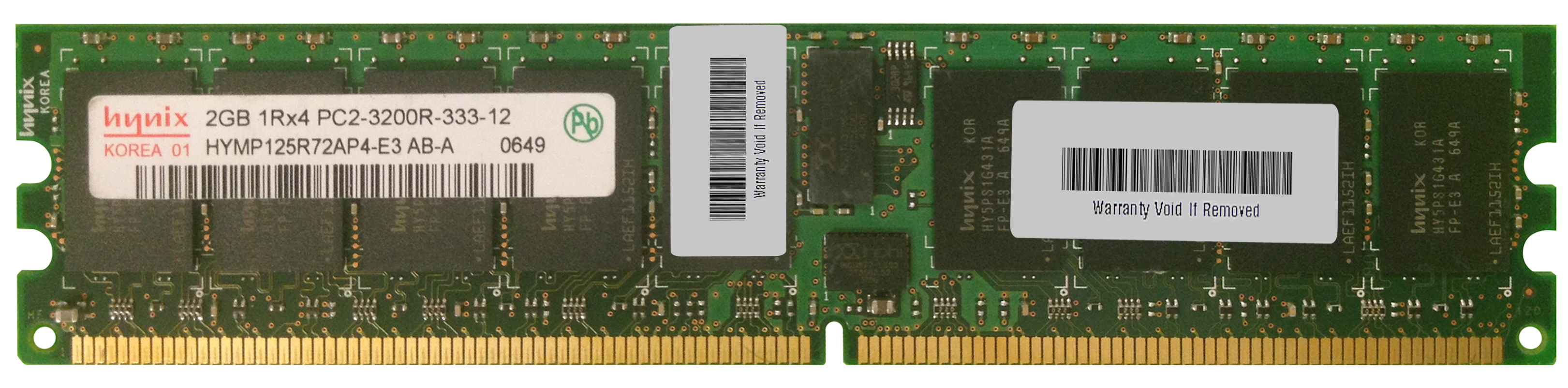 HYMP125R72AP4-E3 | Hynix 2GB DDR2 Registered ECC PC2-3200 400Mhz 1Rx4 Memory