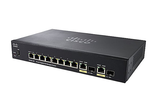 SG350-10MP-K9 | Cisco Small Business SG350-10MP Managed L3 Switch 8 POE+ Ethernet-Ports and 2 Combo Gigabit SFP-Ports - NEW