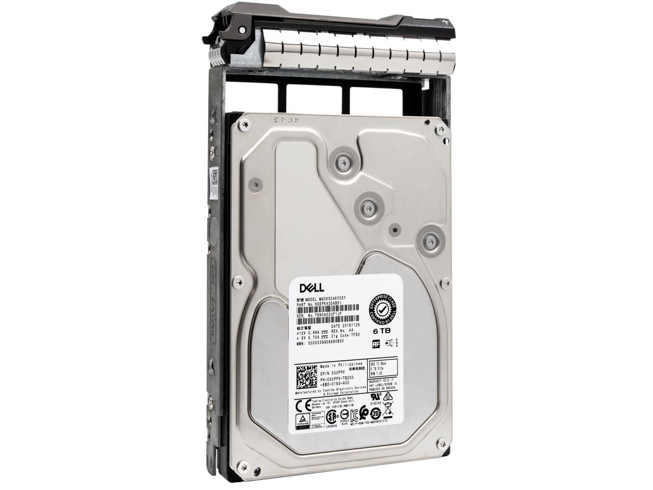 0XXPPV | Dell 6tb 7200rpm Near Line Sas-12gbits 128mb Buffer 512e 3.5inch Hot Swap Hard Drive With Tray for PowerEdge Server - NEW