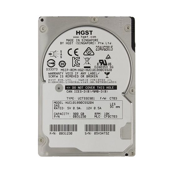 HUC101890CSS204 | Hitachi 900GB SAS 12Gb/s 2.5 Hard Drive