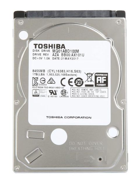 MQ01ABD100M | Toshiba 1TB 5400RPM 8MB Cache 2.5 SATA 3Gb/s Notebook Hard Drive