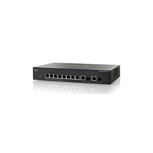 SG350-10P-K9 | Cisco Small Business SG350-10P Managed L3 Switch 8 POE+ Ethernet-Ports and 2 Combo Gigabit SFP-Ports - NEW