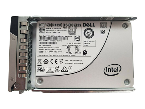 V6YD5 | Dell Mixed-use 240GB TLC SATA 6Gb/s 2.5 (SFF) 7MM Enterprise Class DC S4600 Series Triple Level-Cell SSD (SSD) for 14G PowerEdge Server