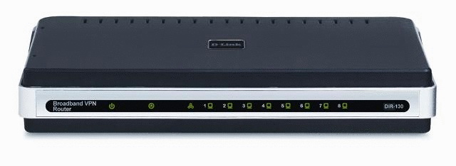 DIR-130 | D-Link Ethernet VPN Router 8-Port 10/100 Ethernet Switch