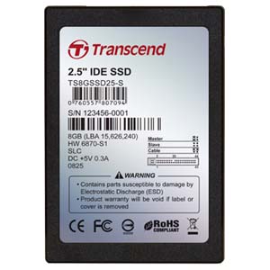 TS8GSSD25-S | Transcend 8 GB Internal Solid State Drive (SSD) - 2.5 - IDE Ultra ATA/100 (ATA-6)