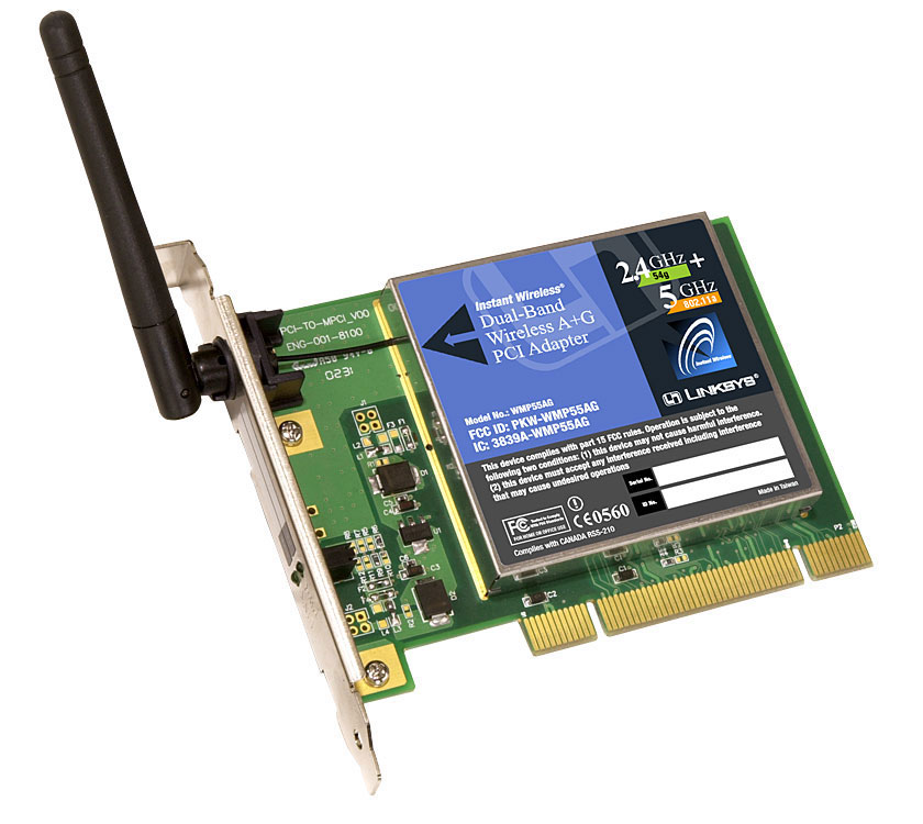 WMP55AG | Linksys Dual-Band Wireless-A/G PCI 54MB/s Network Adapter