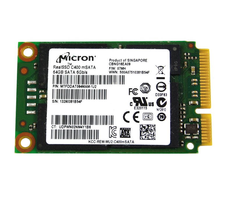 MTFDDAT064MAM-1J2 | Micron RealSSD C400 64GB mSATA 1.8 SSD Solid State Drive