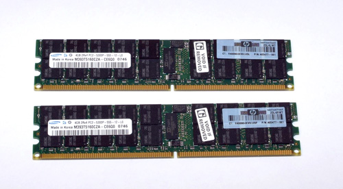 408854-B21 | HP 8GB (2X4GB) 667MHz PC2-5300 ECC DDR2 SDRAM DIMM Memory Kit for ProLiant Server DL185 G5 BL260C G5 DL785 G5