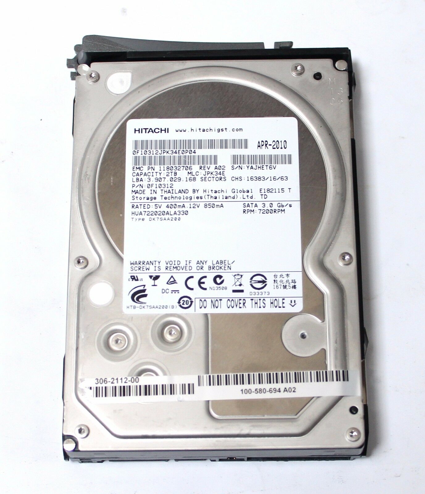 118032706 | EMC 2TB 7200RPM SATA 3Gb/s 3.5 Hard Drive