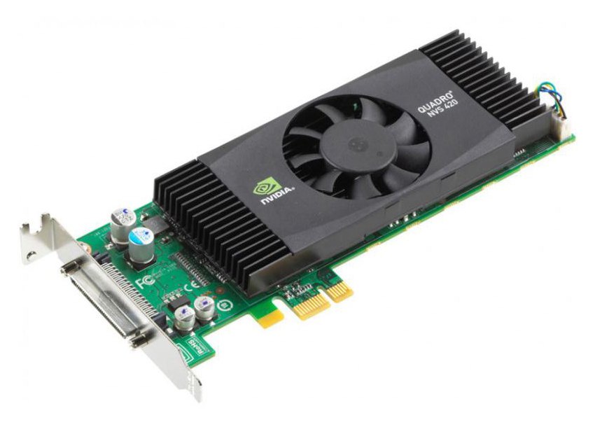 VCQ420NVS-X1-DVI-PB | PNY Quadro NVS 420 512MB GDDR3 128-Bit PCI-Express x1 Low Profile Workstation Graphics Card