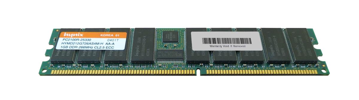 HYMD212G726BS4M-H | Hynix 1GB DDR-266MHz PC2100 ECC CL2.5 184-Pin DIMM 2.5V Single Rank Memory Module