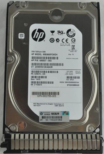 MB3000FCWDH | HP 3TB 7200RPM SAS 6Gb/s 3.5 Hot-pluggable Hard Drive - NEW