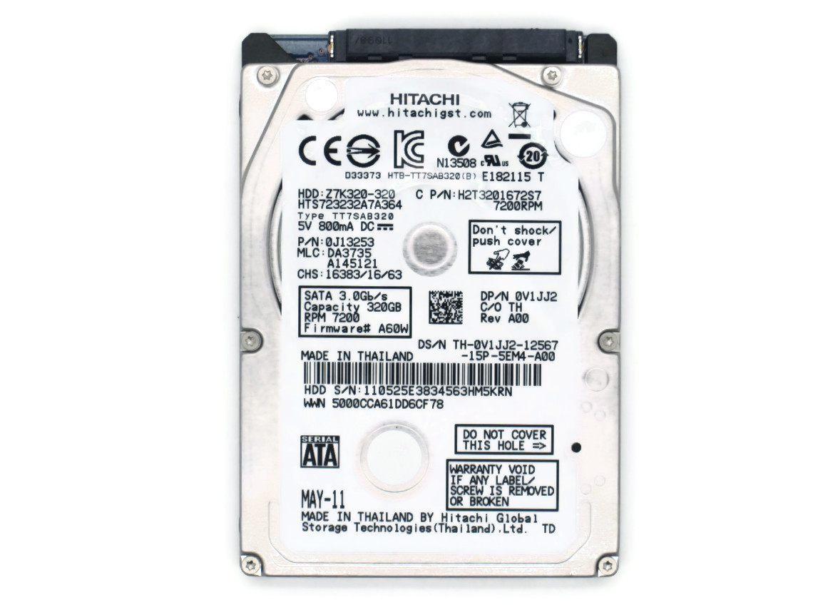 HTE723232L9A300 | Hitachi 320GB 7200RPM SATA 3 Gbps 2.5 16MB Cache Travelstar Hard Drive