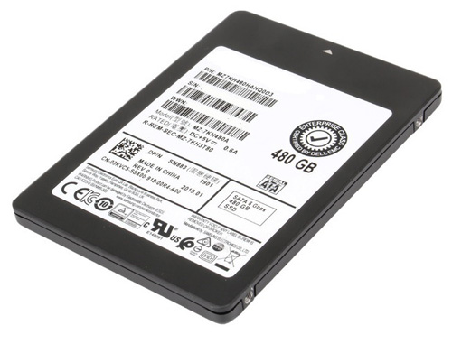 MZ7KH480HAHQ0D3 | Samsung SM883 Series 480GB SATA 6Gb/s 2.5 Mixed-use TLC Enterprise Solid State Drive (SSD)