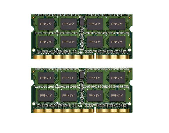 MN8192KD3-1333 | PNY 8GB Kit (2 X 4GB) PC3-10600 DDR3-1333MHz non-ECC Unbuffered CL9 204-Pin SoDimm 1.5V Dual Rank Memory