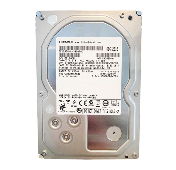 0S03660 | Hitachi DESKSTAR NAS 3TB 7200RPM SATA 6GB/s 64MB Cache 3.5 HIGH-PERFORMANCE Hard Drive