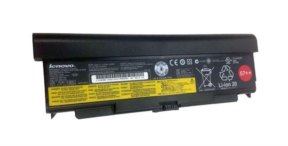 0C52864 | Lenovo 57++ 9 Cell Li-Ion 100Wh 9.21 Ah 10.8 V DC Battery for ThinkPad T440p/T540p/W540/L440