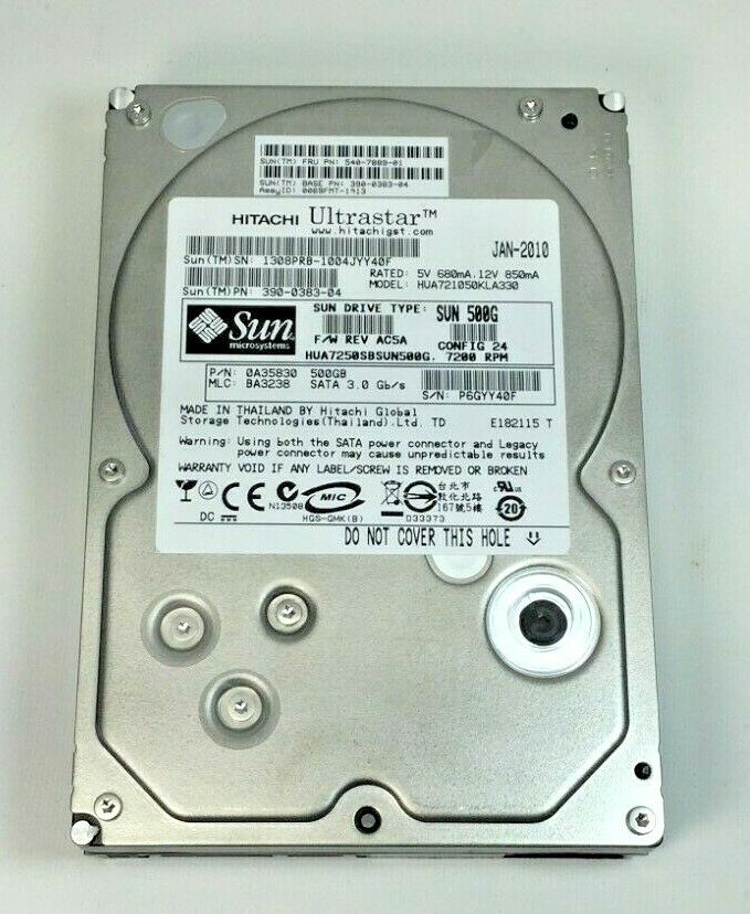 0A35830 | Hitachi 500GB 7200RPM SATA 3 Gbps 3.5 32MB Cache Hard Drive